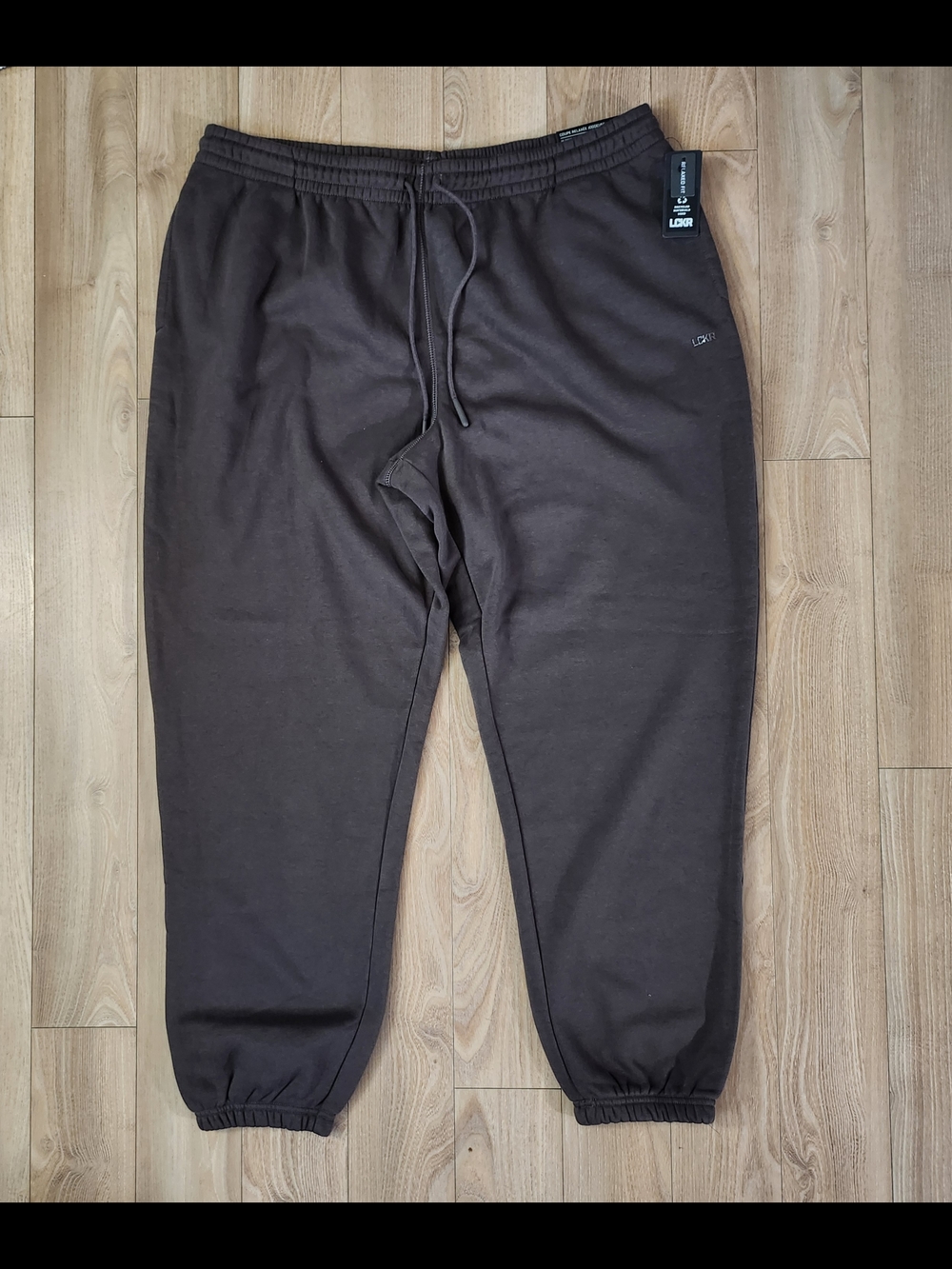 LCKR Unisex Dark Brown Relaxed Fit Joggers Size: 3XL NWT